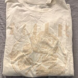 Aerie Cream Short Sleeve Tee